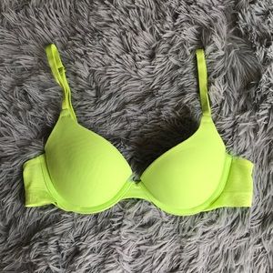 Victoria’s Secret lime green 32b push up demi